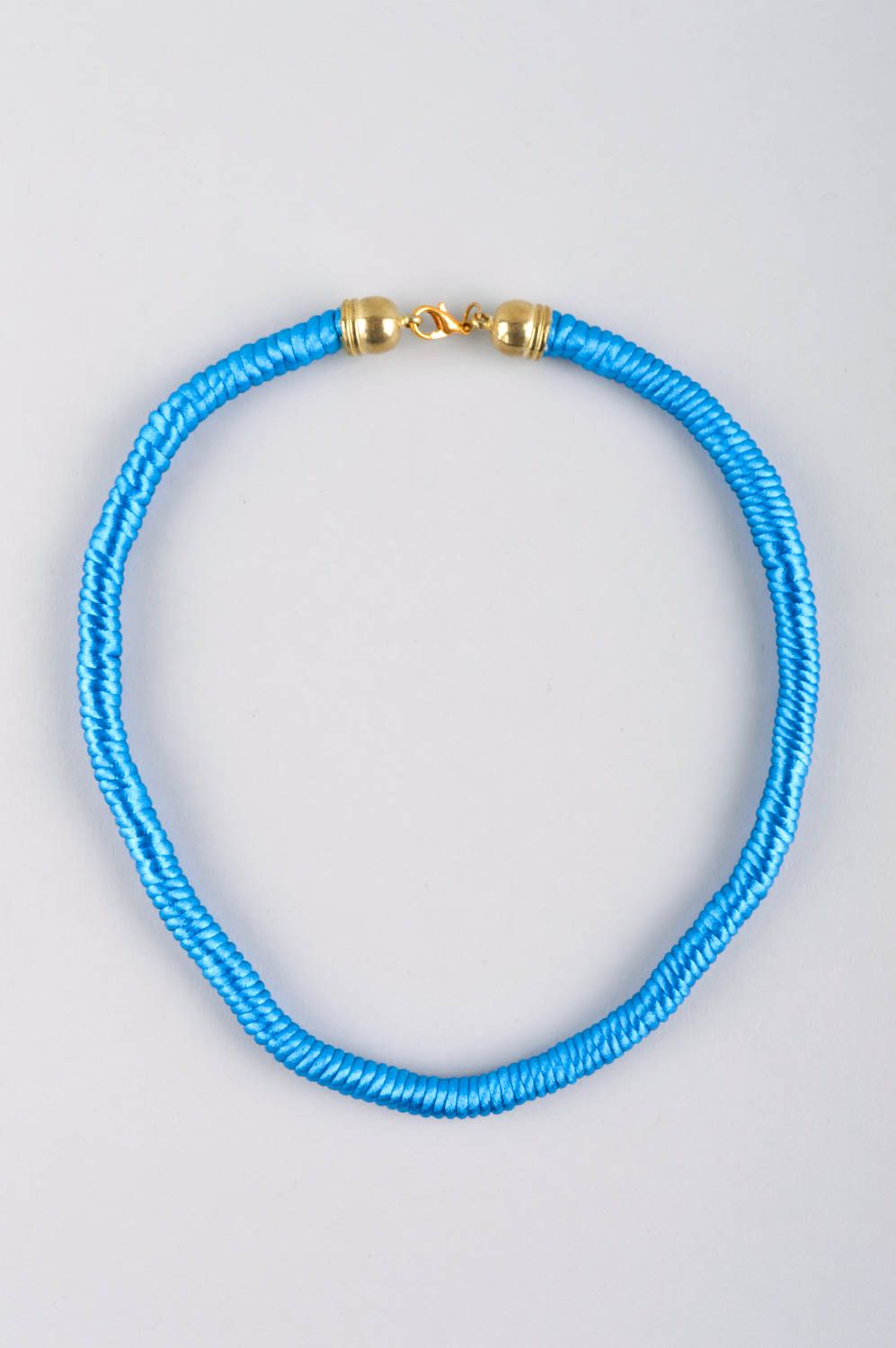 Украшение на шею украшение ручной работы авторское колье голубое модное фото 2