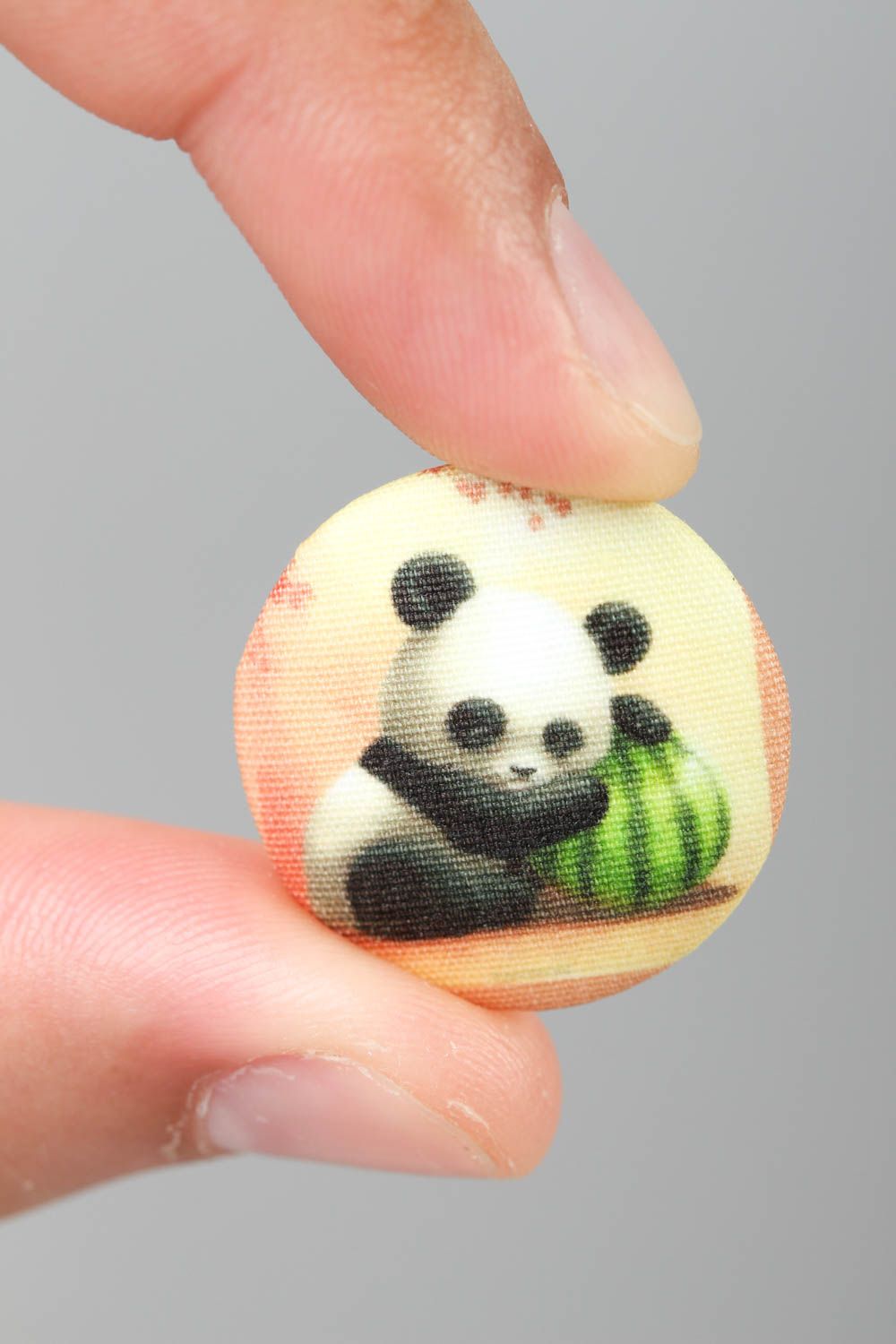 Handmade button with panda stylish fittings for clothes accessory for sewing photo 5