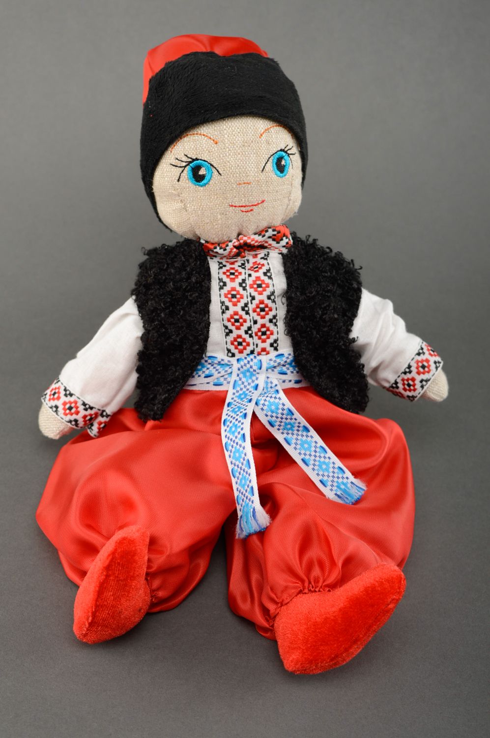Handmade fabric soft doll Cossack photo 1