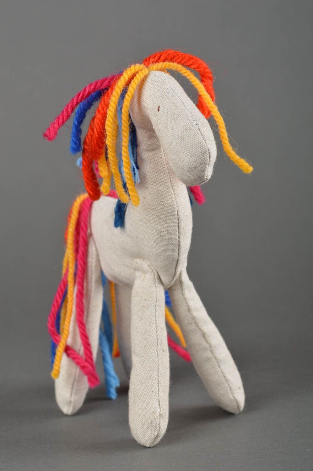 Handmade stuffed toy horse toy soft cute toy for children nursery decor ideas photo 2