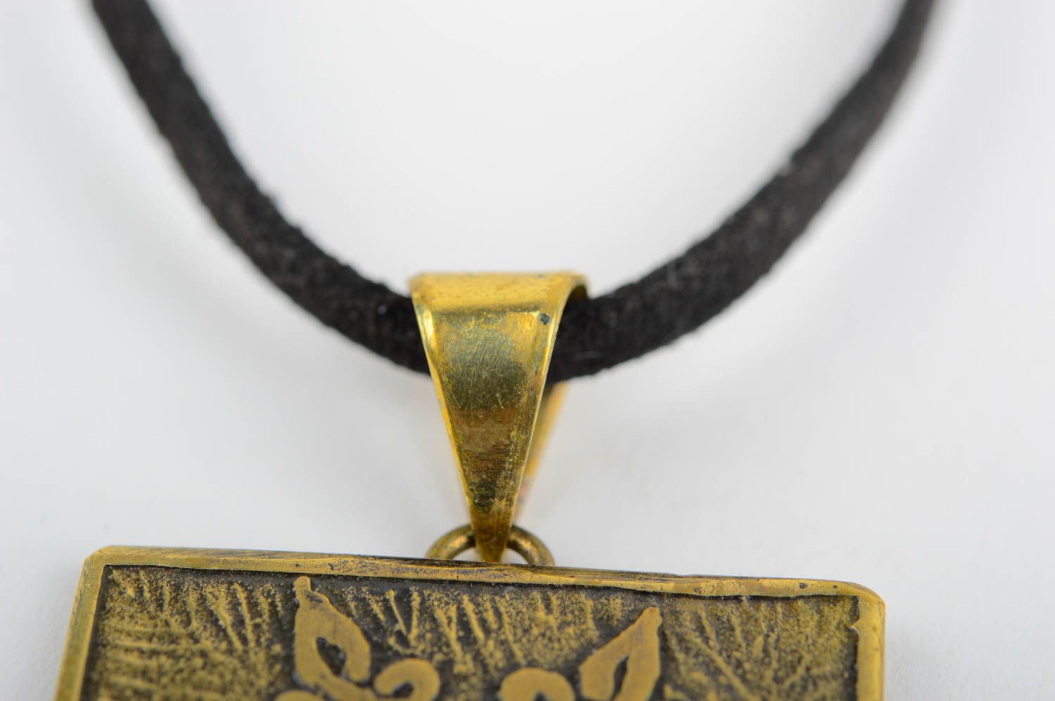 Handmade pendant unusual jewelry designer accessory gift for her brass pendant photo 5