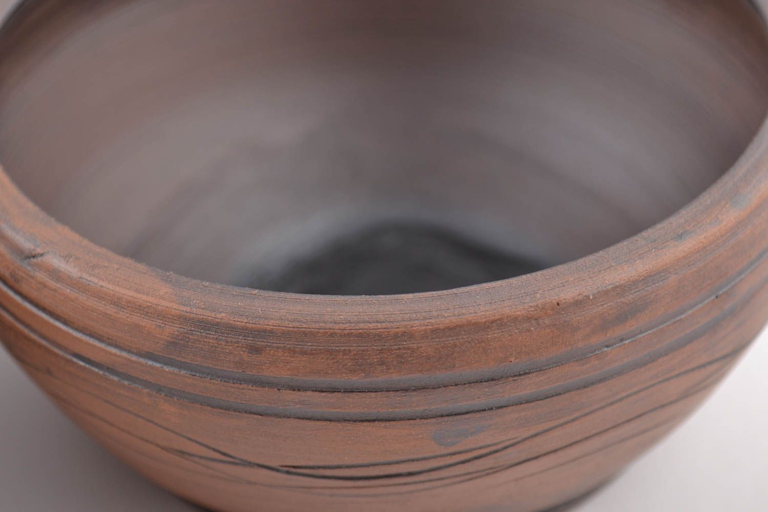 Bols de céramique 3 pièces faits main 40 cl écologiques vaisselle marron photo 3