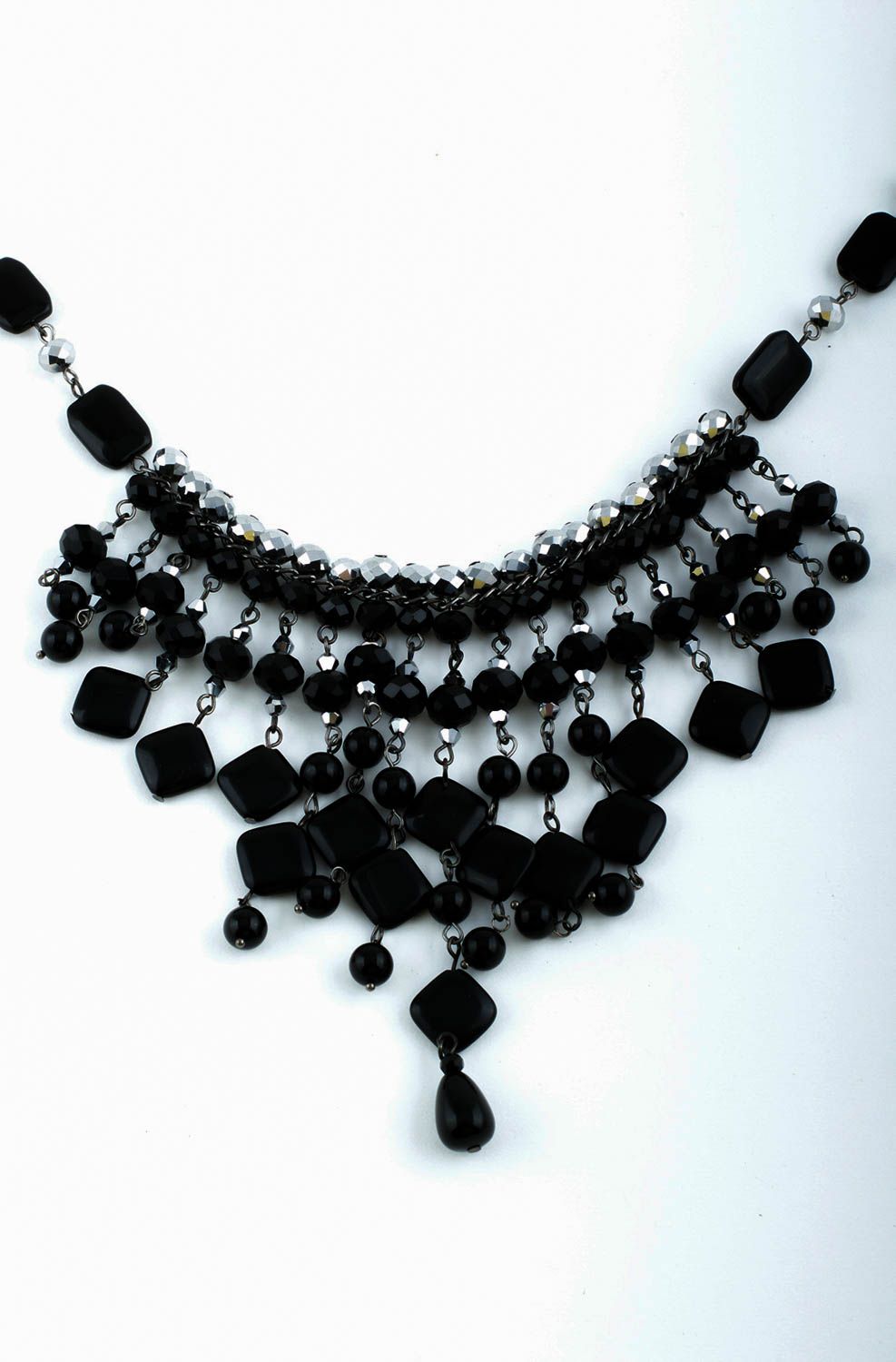 Damen Collier handmade Perlen Schmuck mit Natursteinen Geschenk für Frauen foto 4