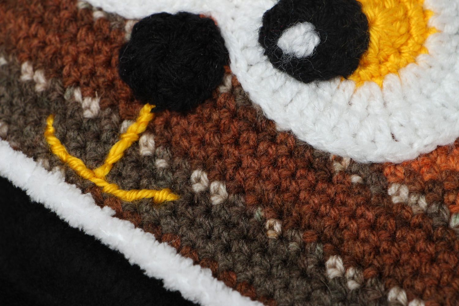 Warm crochet children's hat Bear photo 3