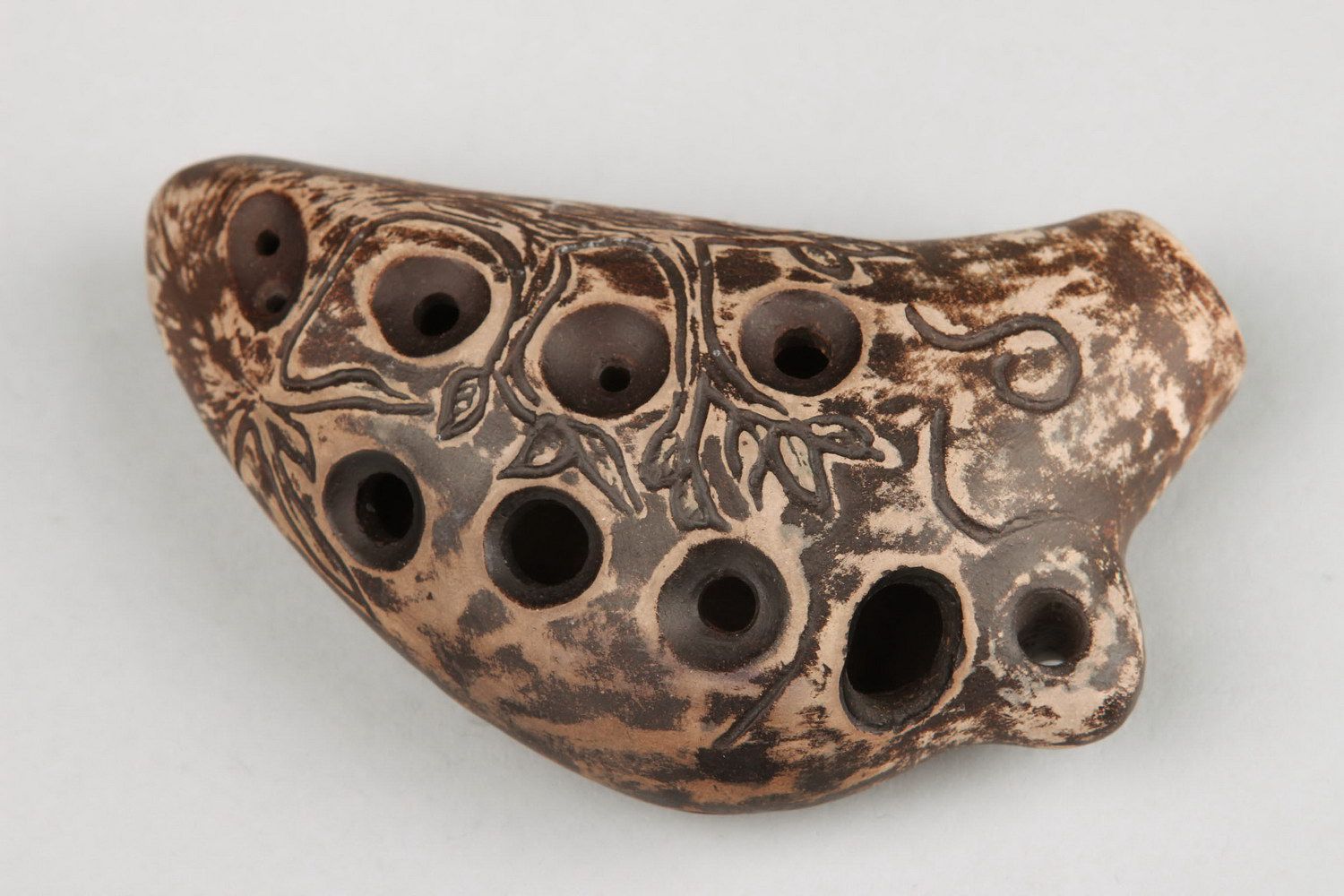 Окарина, свистковая флейта из глины фото 2