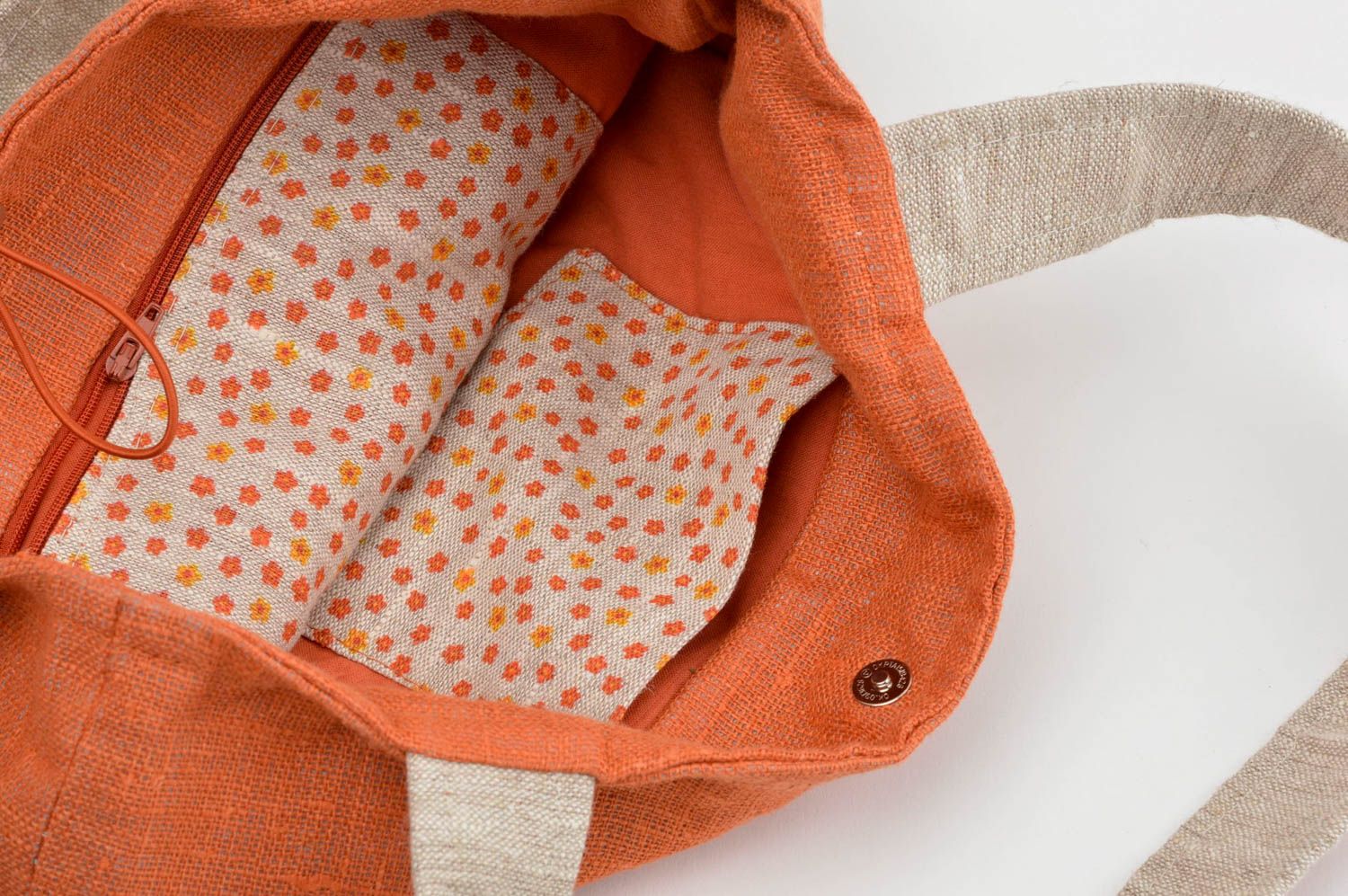 Handmade designer textile bag unusual shoulder bag female cute accessory photo 3