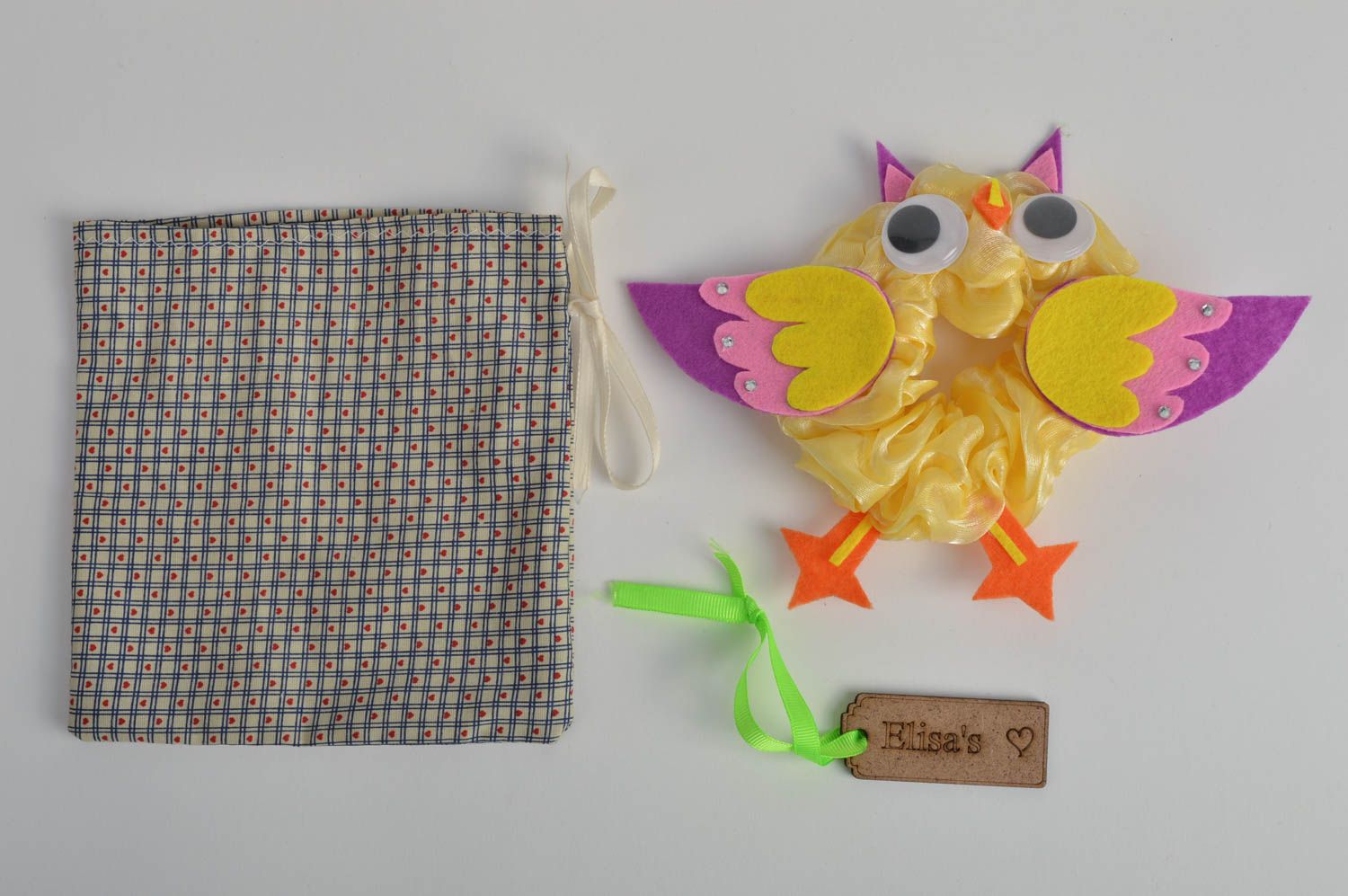 Handmade Eule Spielzeug Kamera Accessoire ausgefallenes Geschenk mit Futteral foto 2