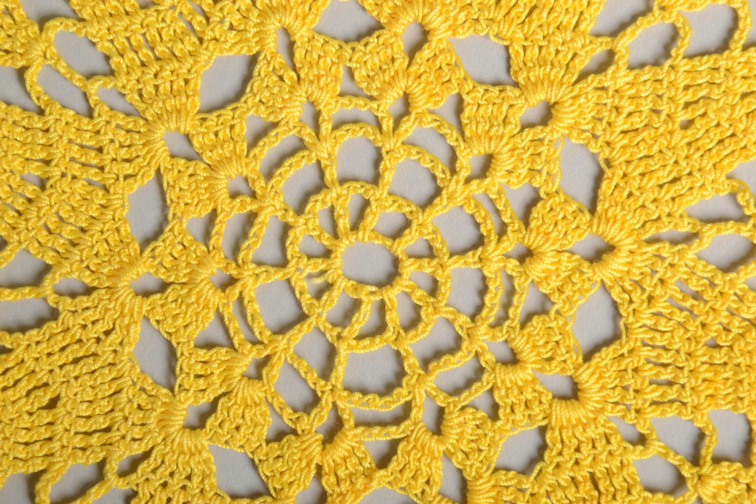 Handmade openwork napkin crocheted table napkin kitchen interior ideas photo 5