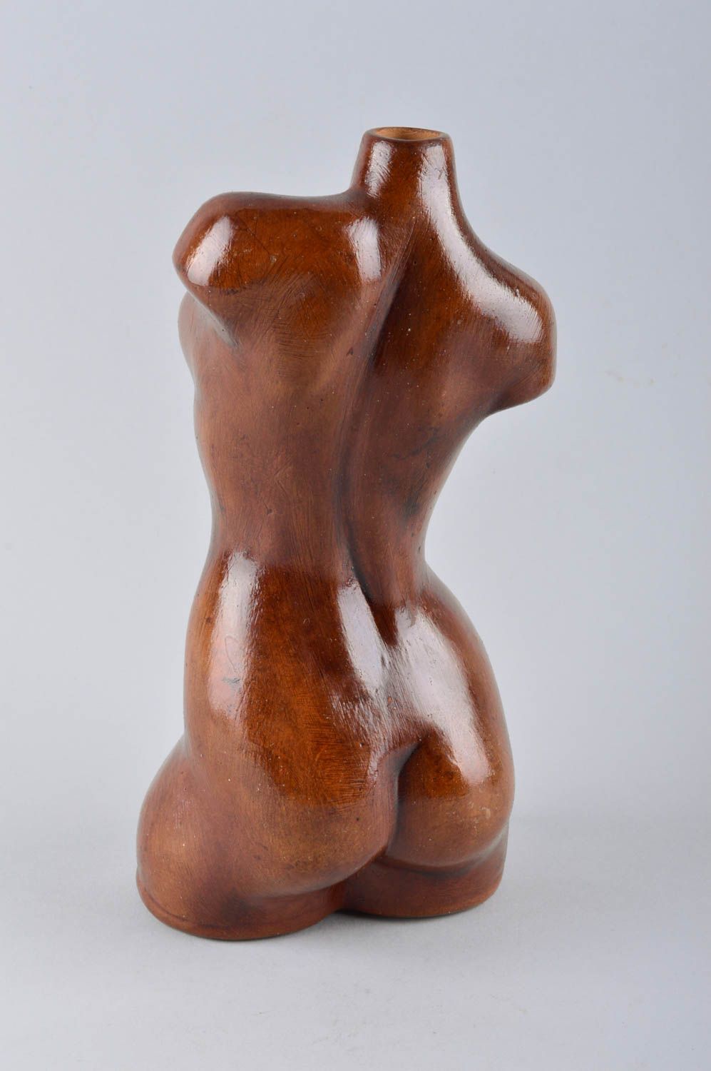 Handmade ceramic porcelain figurine vase in the shape of woman's body 1 lb photo 3