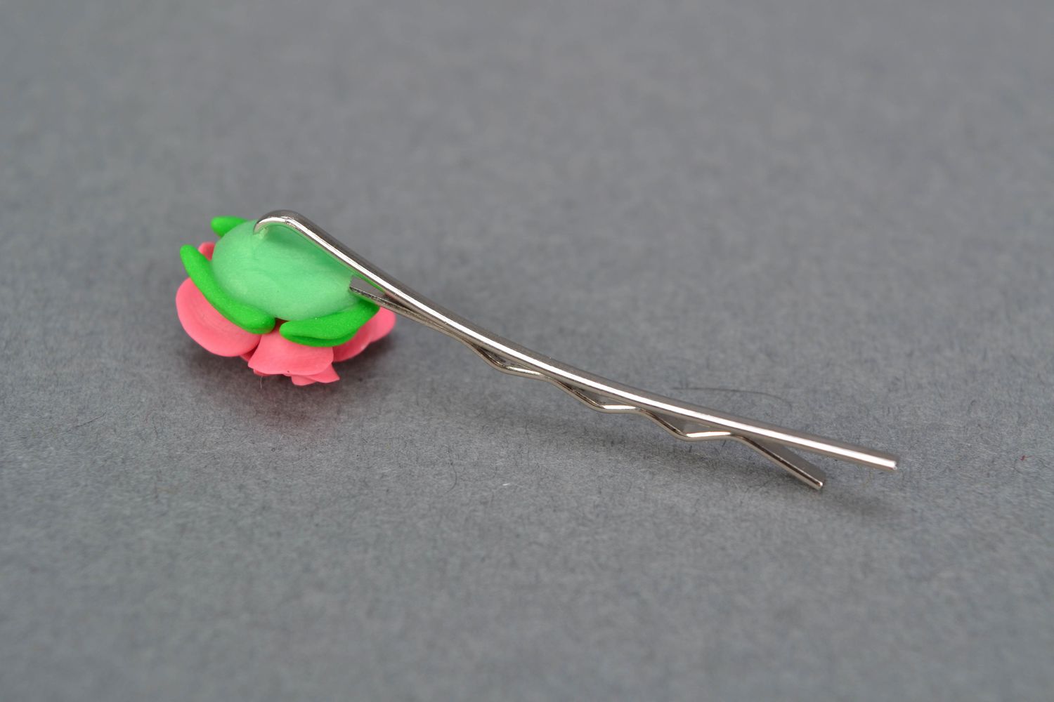Polymer clay hairpin Roses photo 4