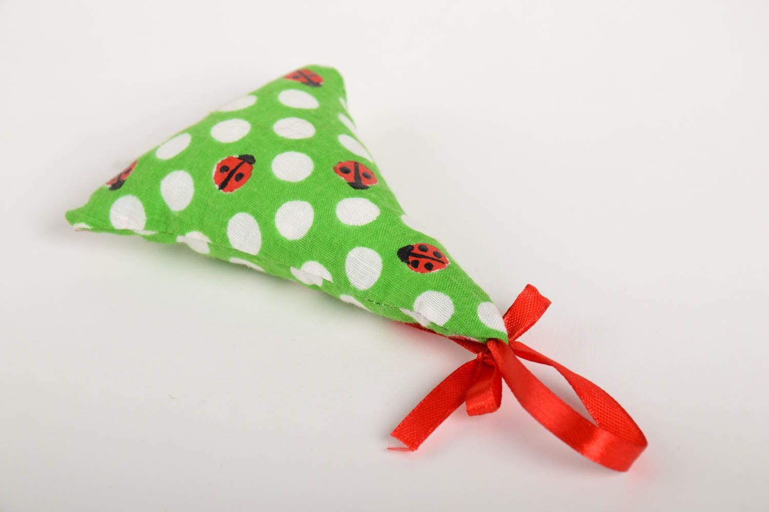 Зеленая елочка ручной работы мягкая игрушка декор для дома мягкая подвеска фото 5