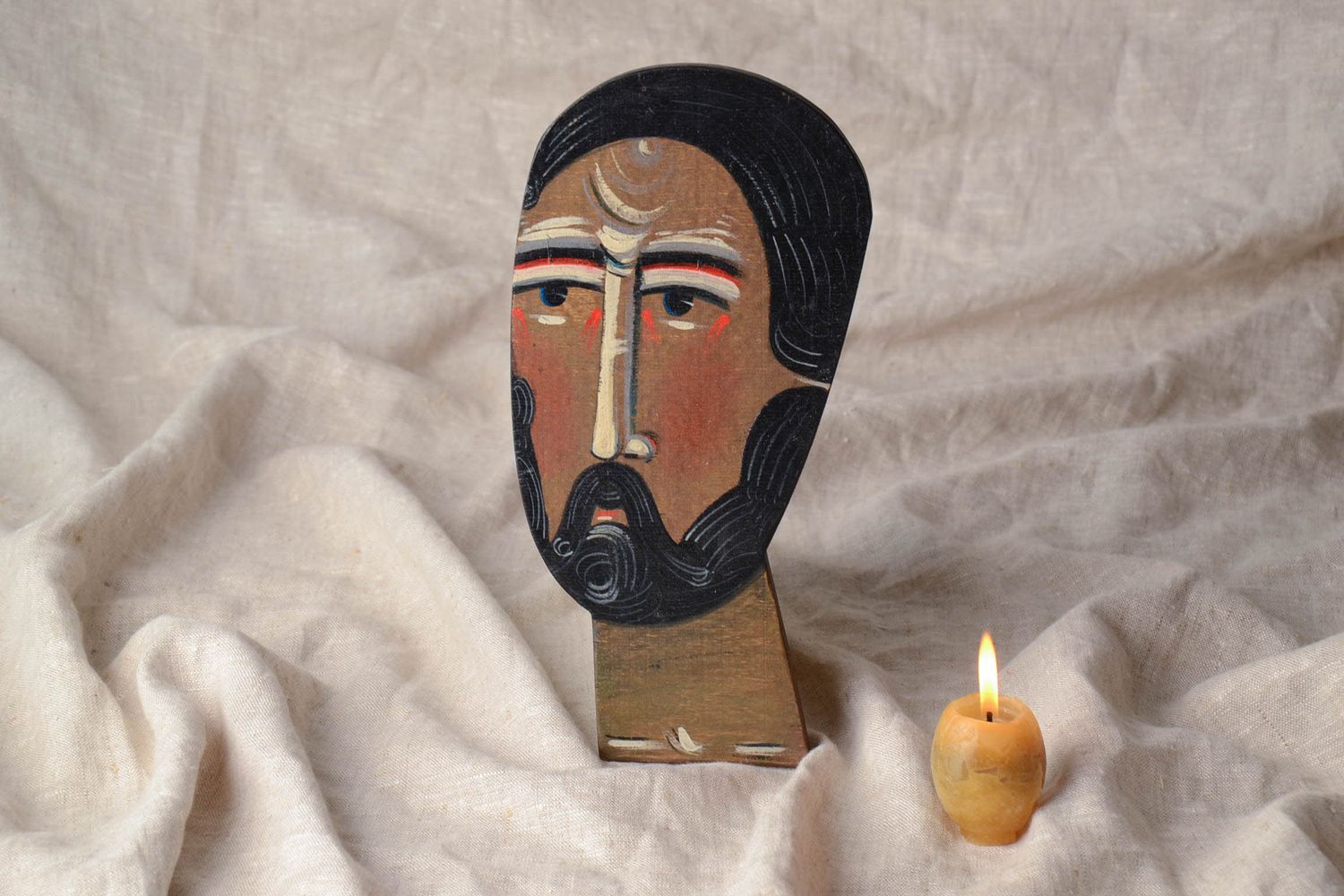 Christliche Ikone auf Holz Heiliger Markus foto 1