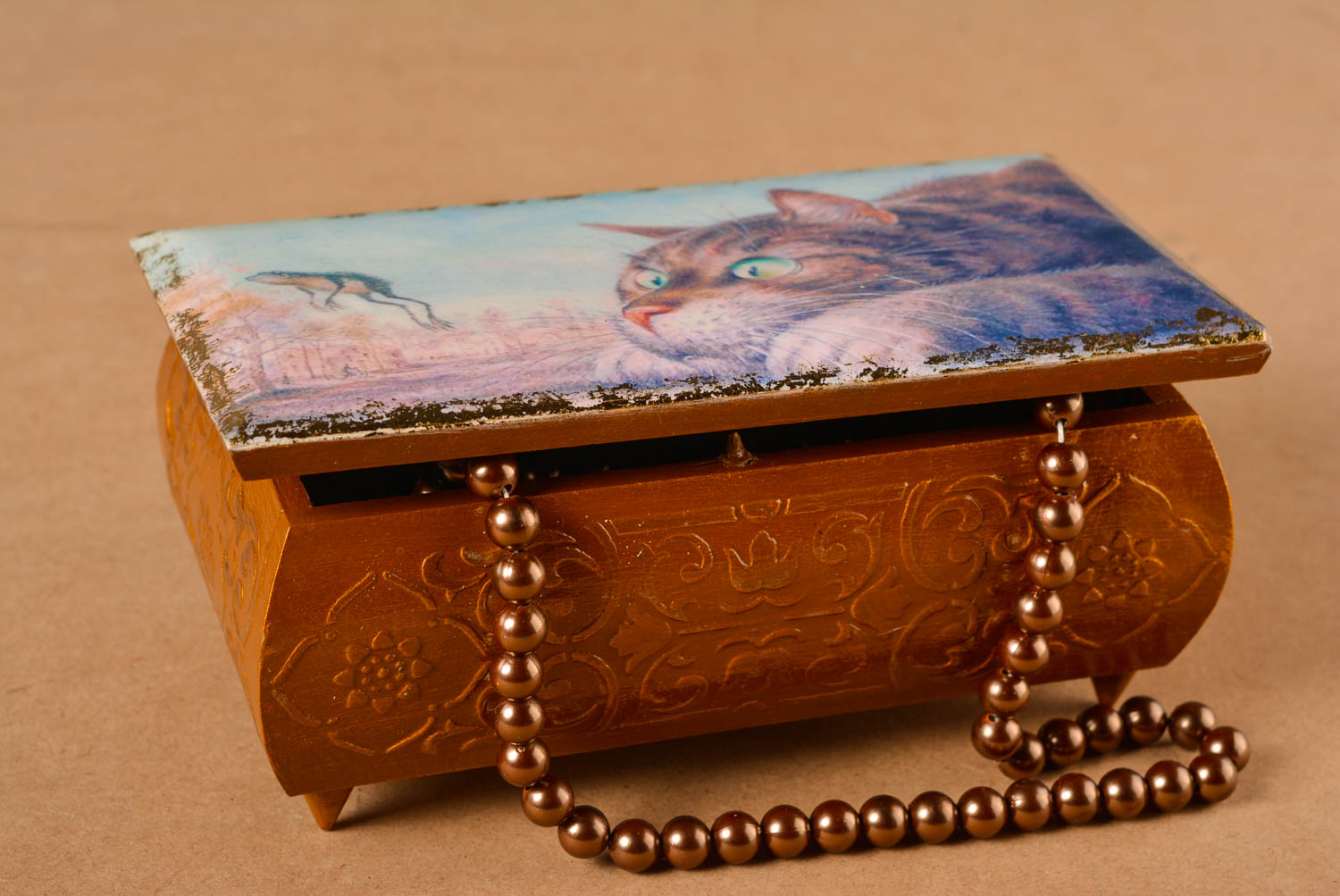 Handmade home decor stylish jewelry box stylish wooden box decorative use only photo 1