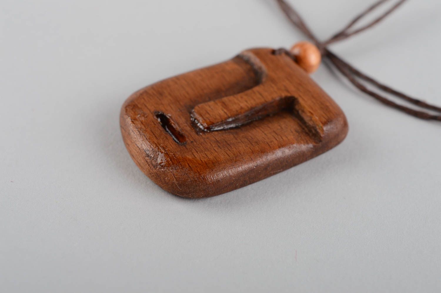 Stylish handmade wooden pendant neck pendant design fashion accessories photo 9