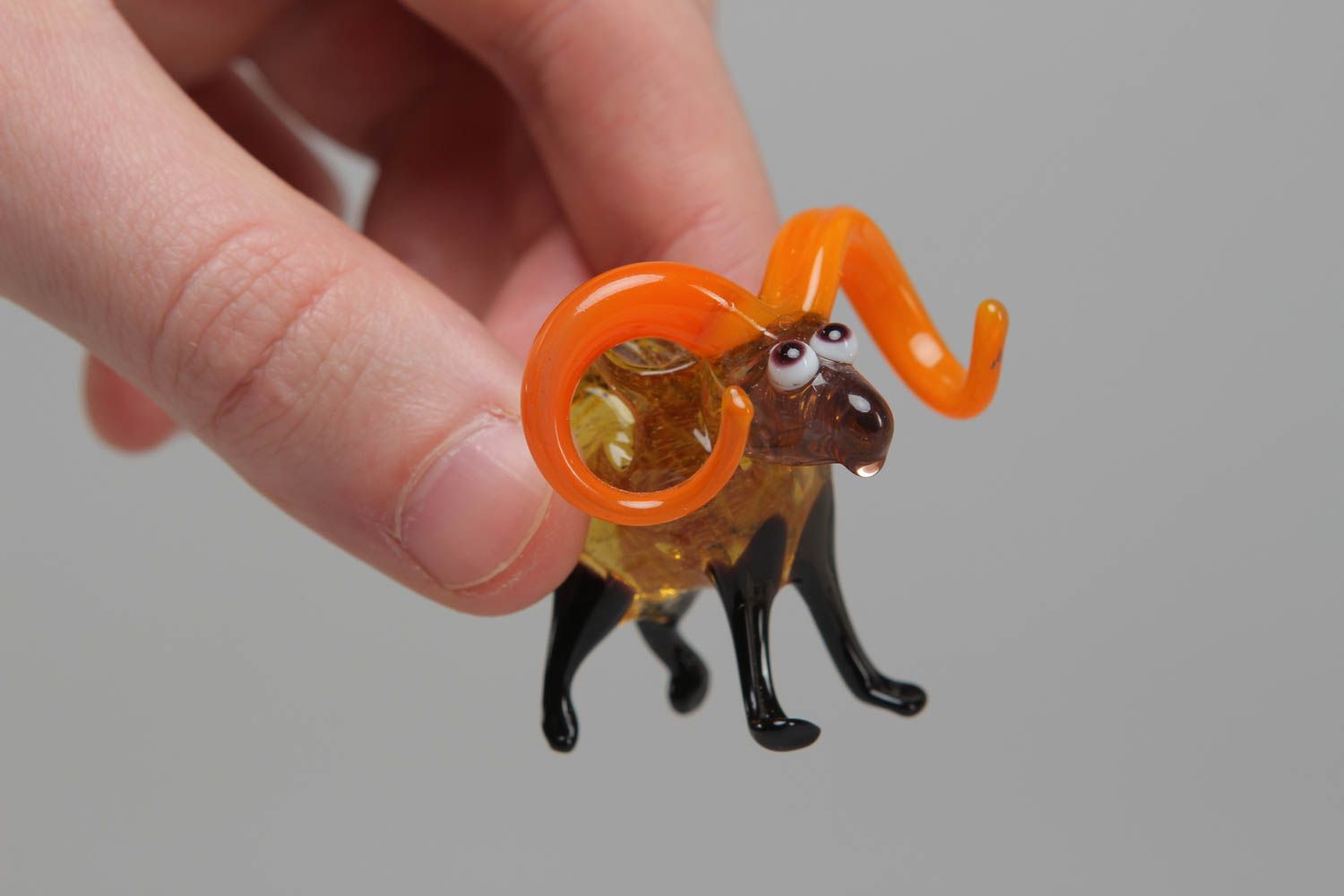 Petite figurine en verre au chalumeau décorative animal cadeau faite main photo 4