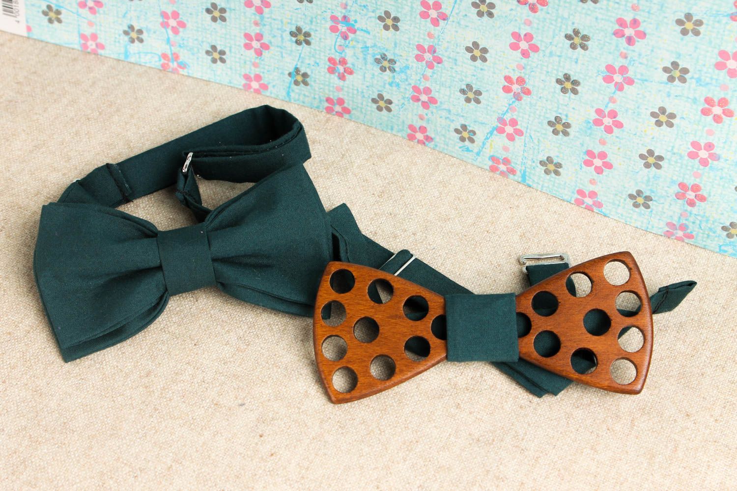 Handmade beautiful wooden bow tie 2 designer bow ties accessories for men photo 1