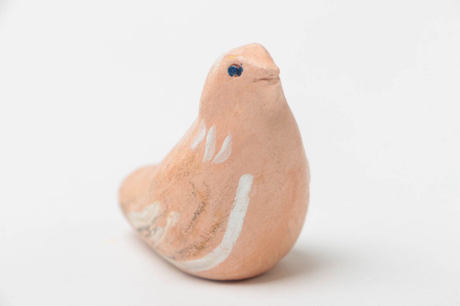 Sifflet en forme d'oiseau en terre cuite fait main peint jouet pour enfant photo 2