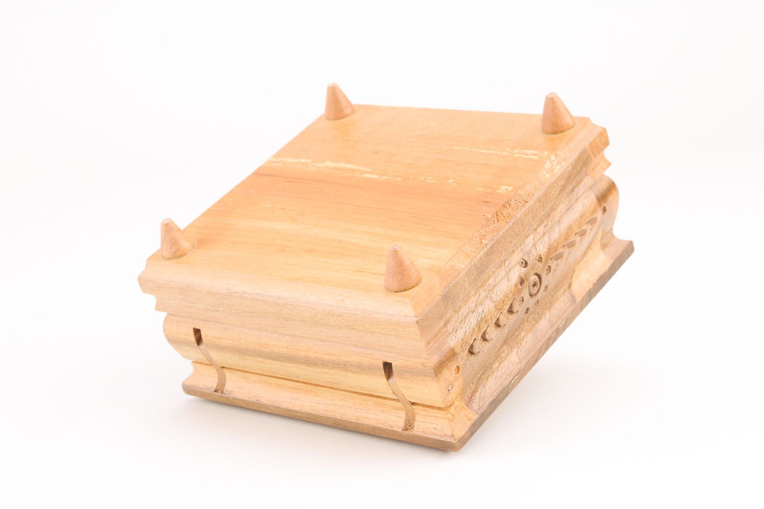 Walnut wood carved box  photo 2