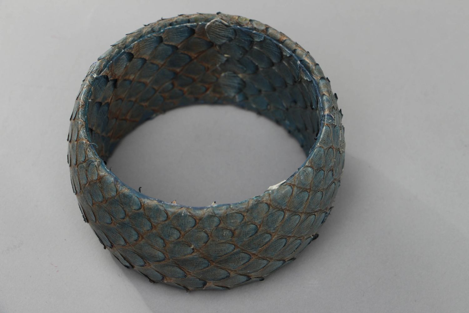 Handgemachtes Armband aus Leder der Pythonschlange  foto 2