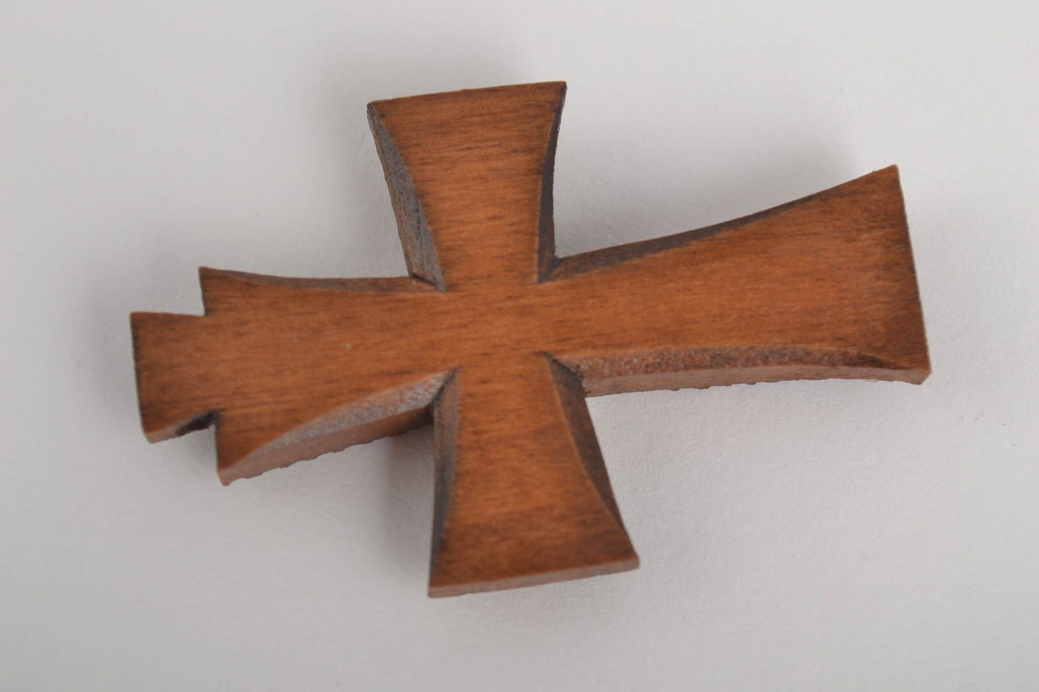 Крест без распятия кулон на шею ручной работы крест нательный деревянный крестик фото 3