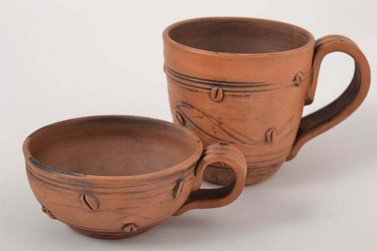 Кофейные чашки ручной работы керамические чашки кофейная посуда глиняные чашки фото 5