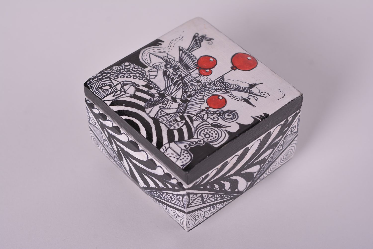 Joyero original hecho a mano de madera caja para joyas regalo para mujeres foto 1