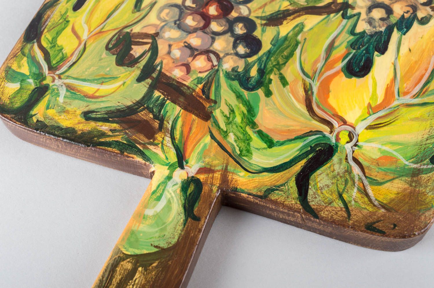 Handmade decorative cutting board wooden kitchen utensils painted chopping board photo 5