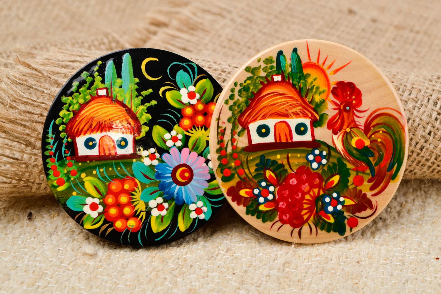 Handmade wood fridge magnet interior decor wooden souvenirs decorative use only photo 1