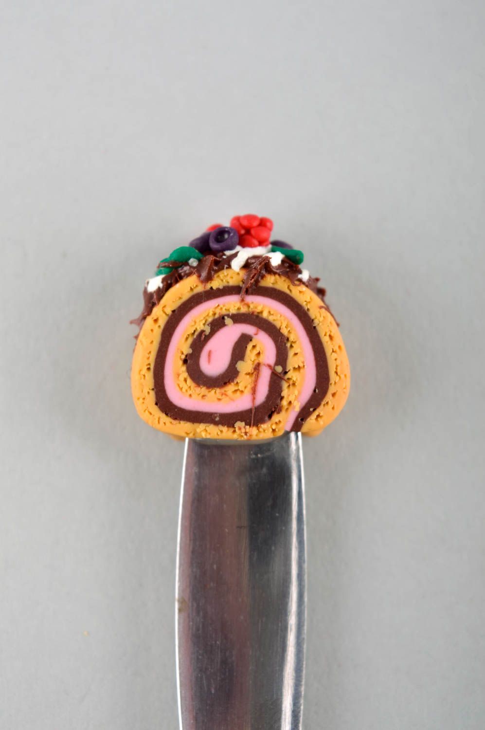 Handmade cute teaspoon metal designer ware stylish teaspoon with decor photo 2