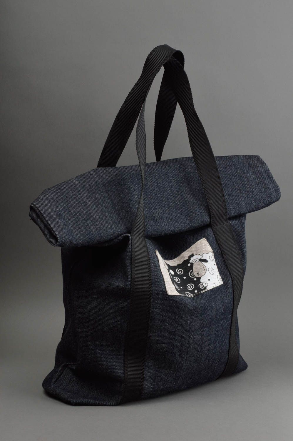 Sac à main en lin et coton fait main Sac cabas grand Accessoire femme tendance photo 2