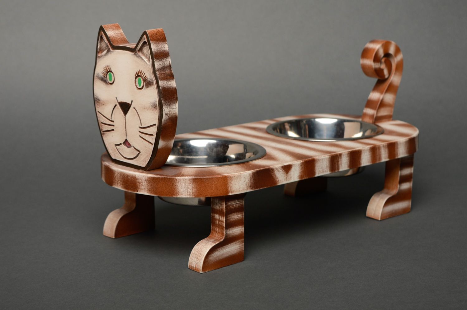 Mesa de comer para gatos de contrachapado foto 1