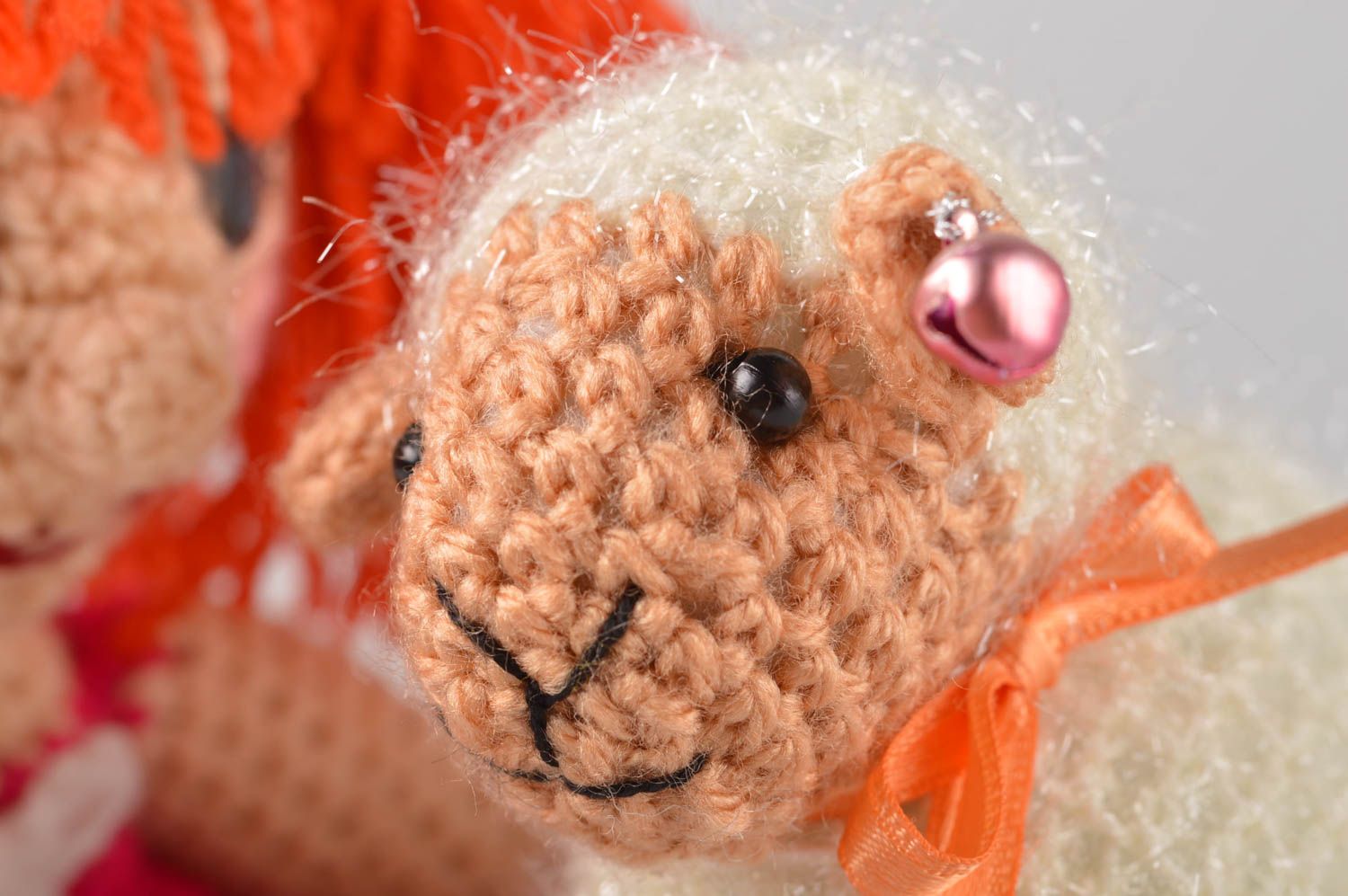 Handmade doll designer doll crocheted doll gift for girl nursery decor photo 5