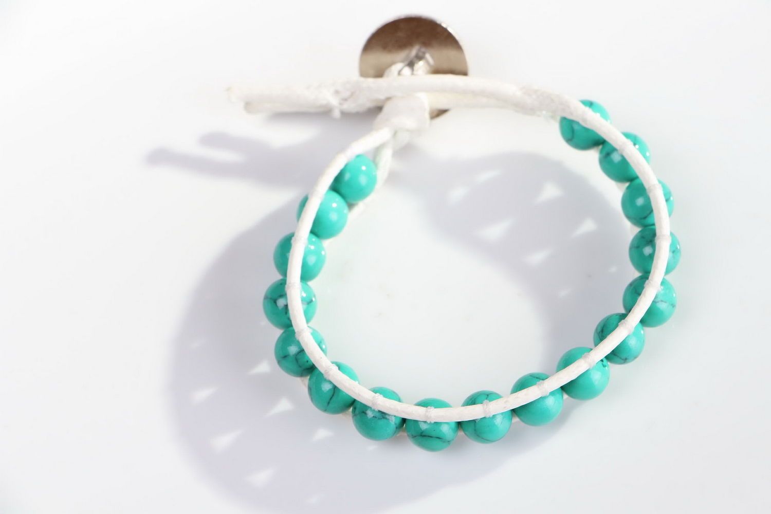 Bracelet fait main original avec turquoise  photo 3