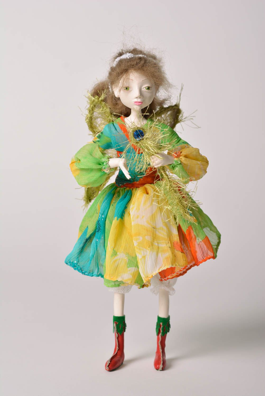 Muñeca artesanal hecha a mano juguete decorativo regalo original Hada del bosque foto 1