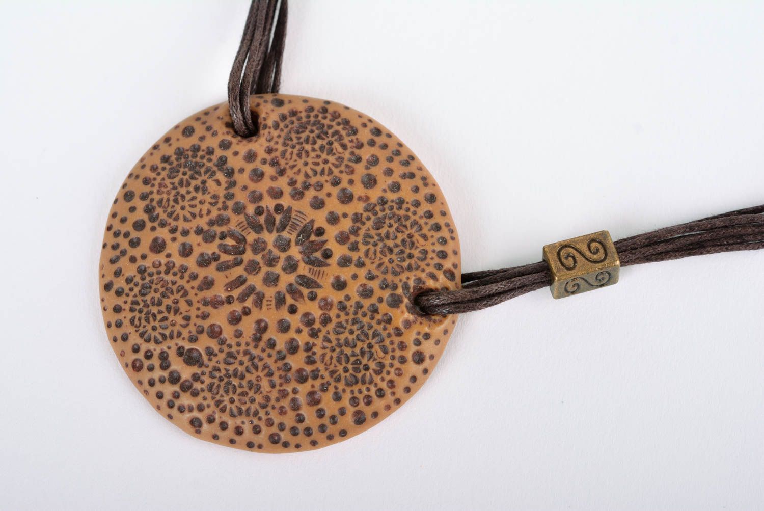 Handmade polymer clay pendant stylish pendant for girls designer jewelry photo 2