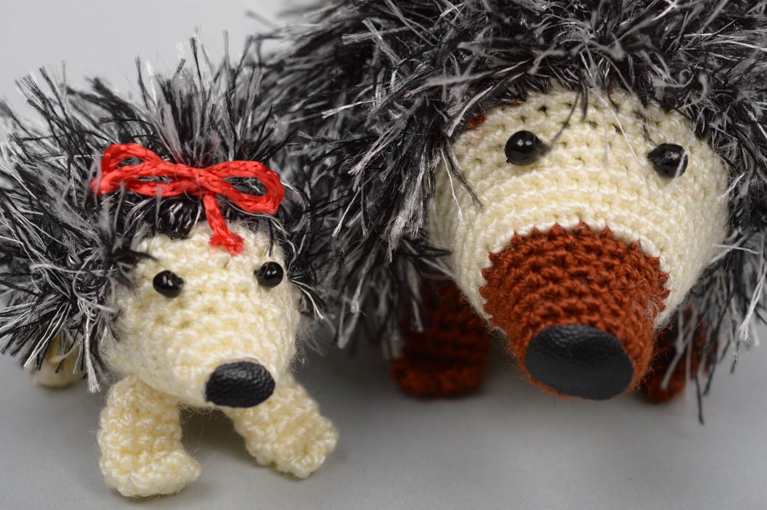 Unusual handmade crochet toy stuffed toy childrens soft toys 2 pieces photo 2