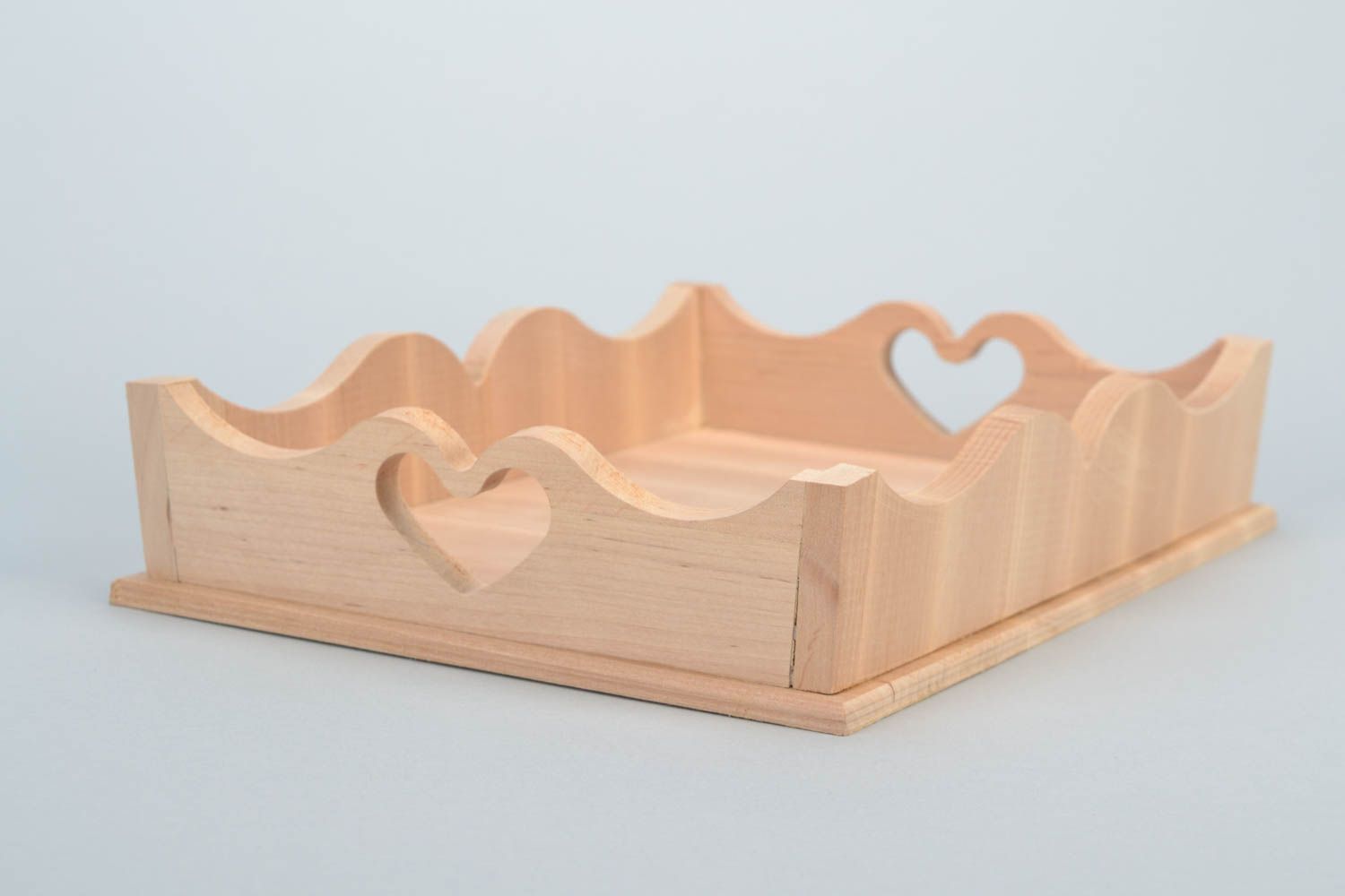 Rohling Holz Tablett zum Bemalen mit Griff handgemacht schön für kreative Arbeit foto 4