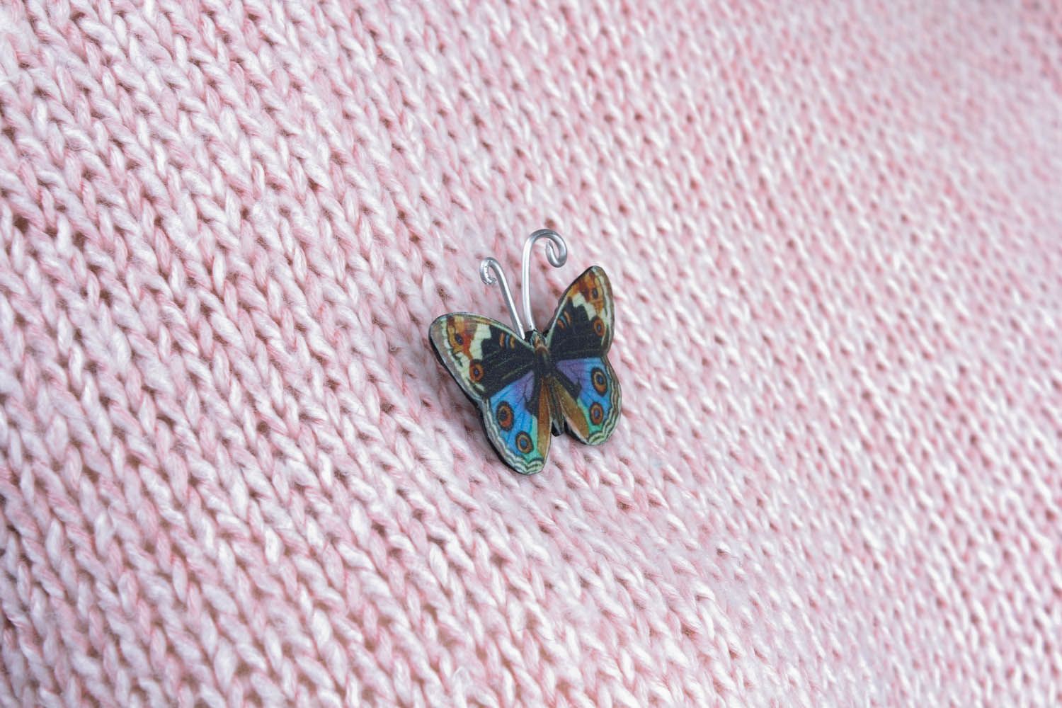 Polymer clay brooch Butterfly photo 5