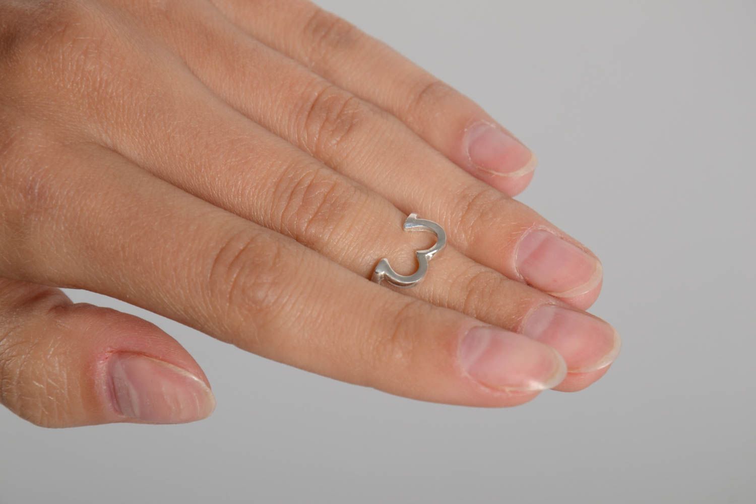 Handmade schöner Silber Ring Damen Modeschmuck Accessoire für Frauen originell foto 2