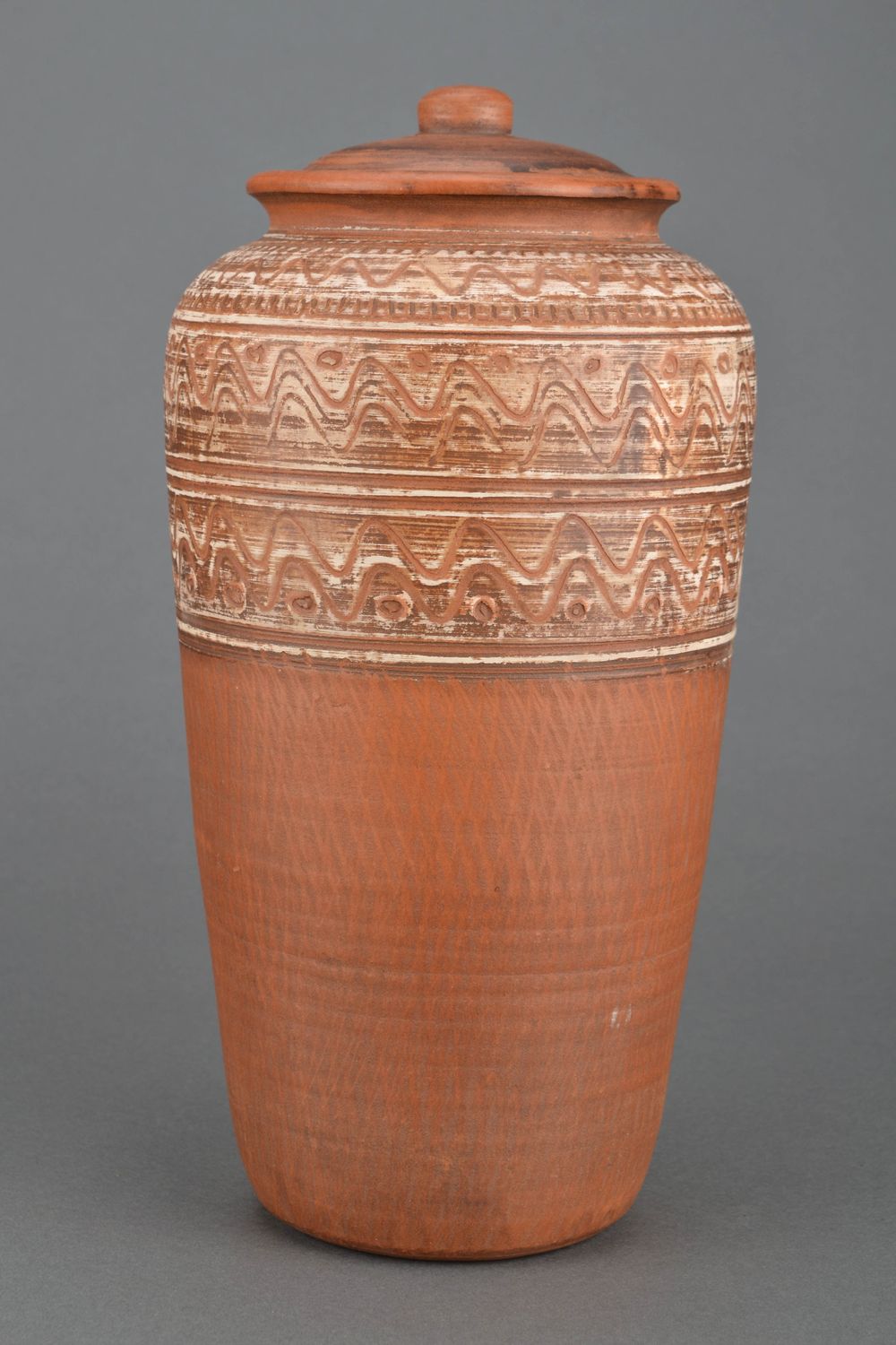 Handmade ceramic pot kilned with milk 5 l photo 1