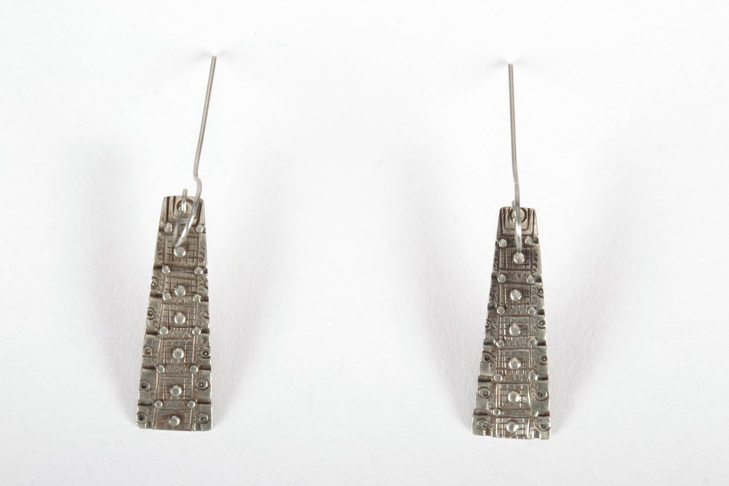 Earrings made ​​of German silver photo 2
