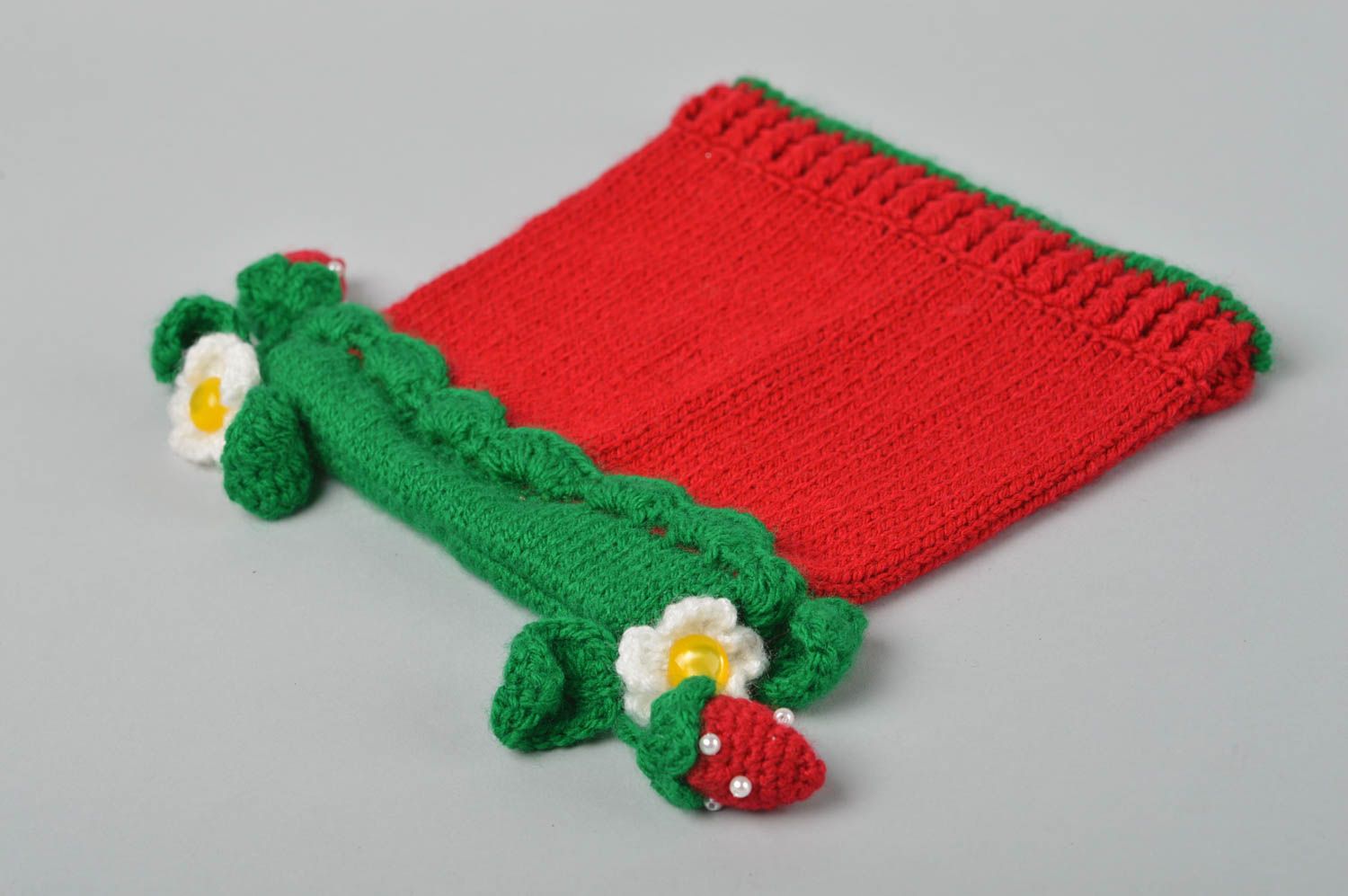 Bonnet tricot fait main Chapeau au crochet design Vêtement enfant couvre-chef photo 2