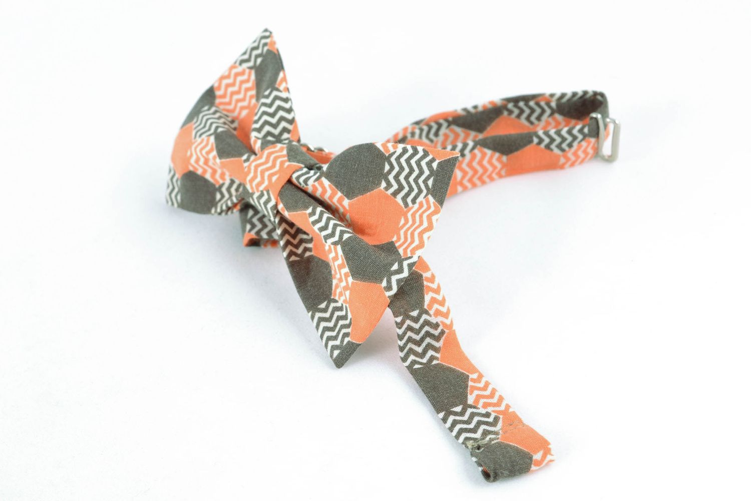 Unusual cotton bow tie photo 5