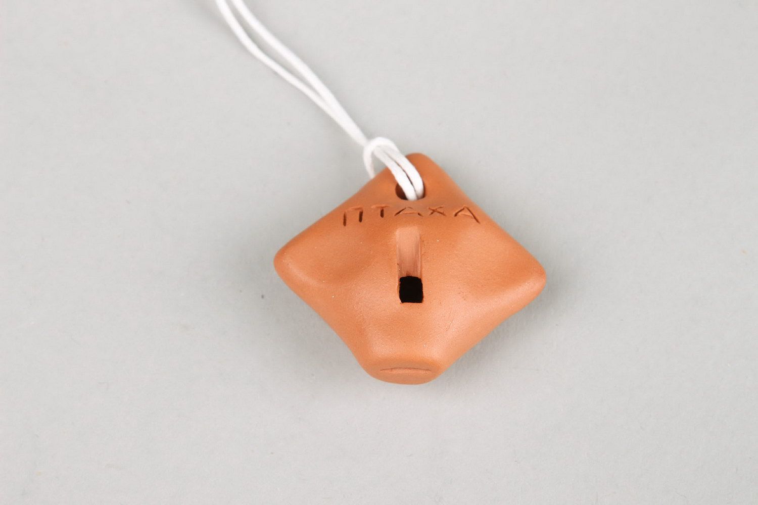 Ceramic tin whistle pendant, 2 sounds photo 2