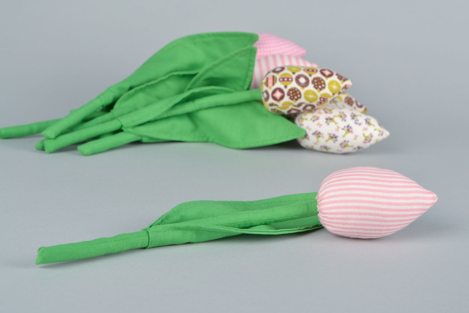 Fleur artificielle en tissu originale Tulipe photo 1