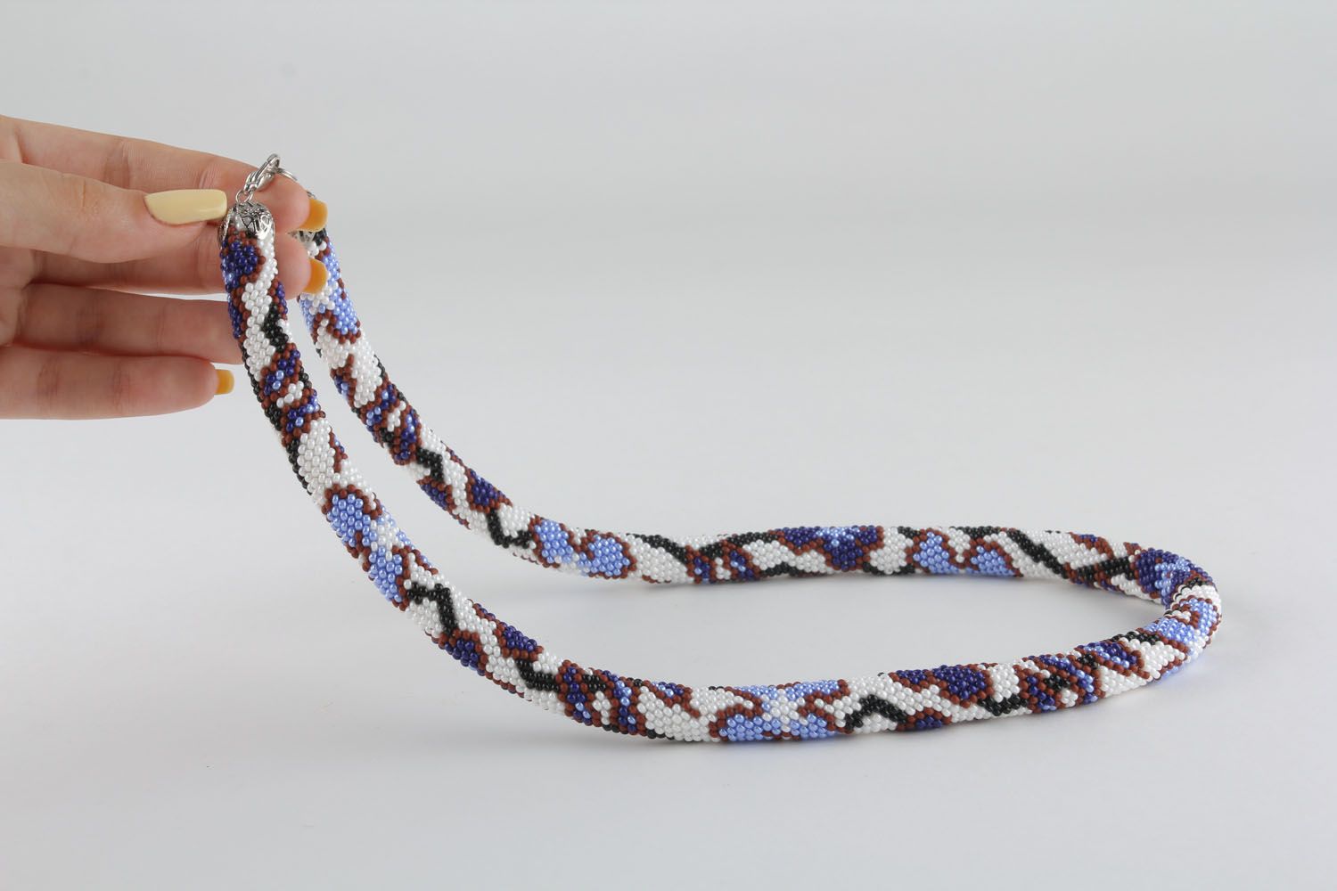 Bead crochet rope necklace photo 4