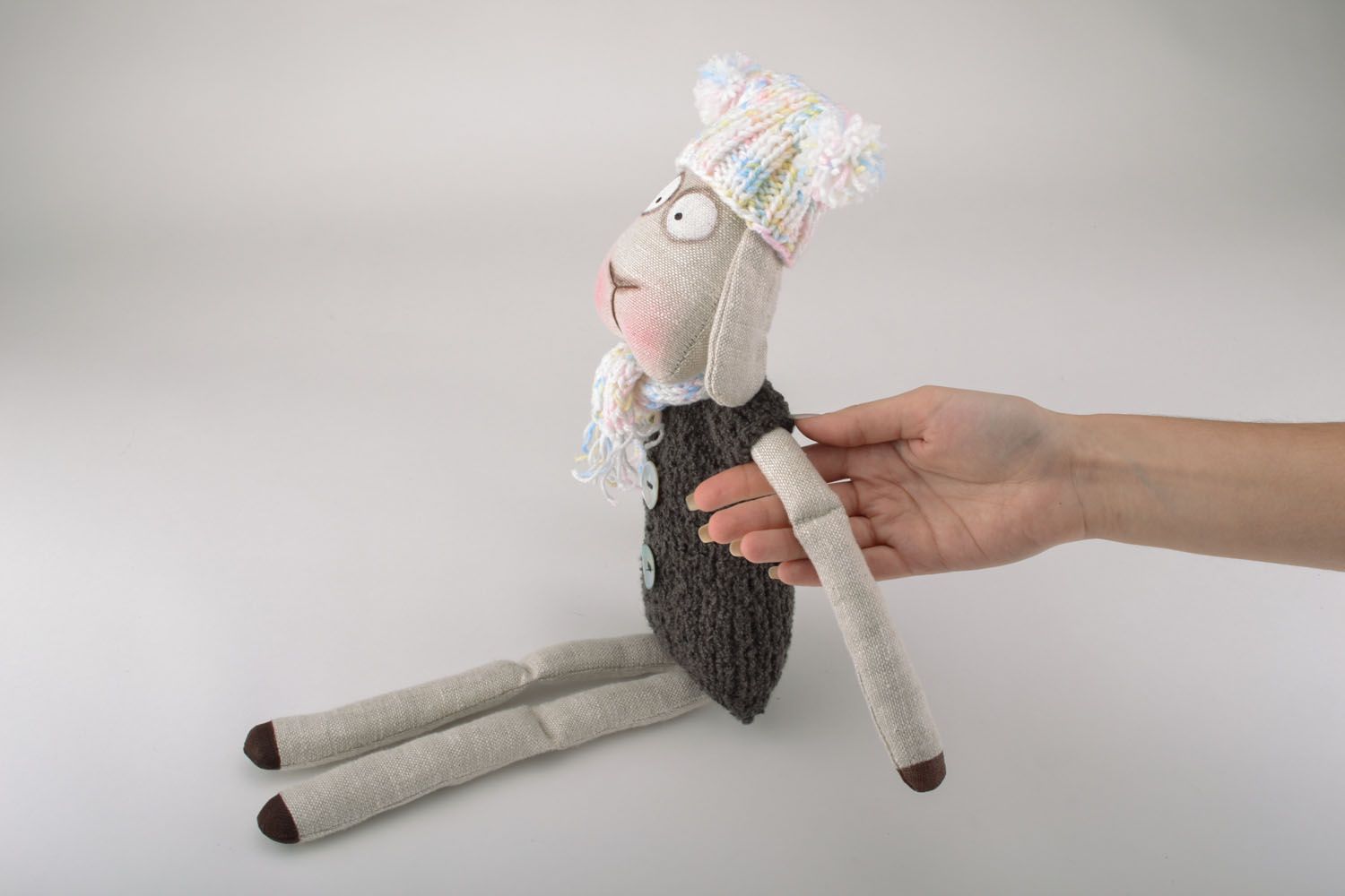 Homemade textile toy Sheep photo 5
