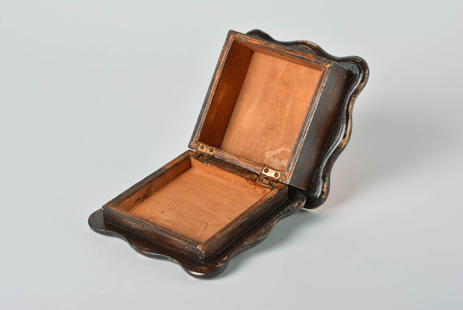 Caja de madera decorada con pintura estilosa hecha a mano original inusual foto 5