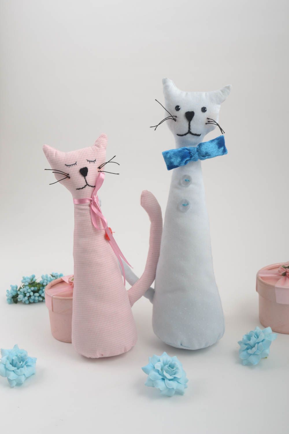 Muñecos de peluche juguetes infantiles regalos originales gatos artesanales  foto 1
