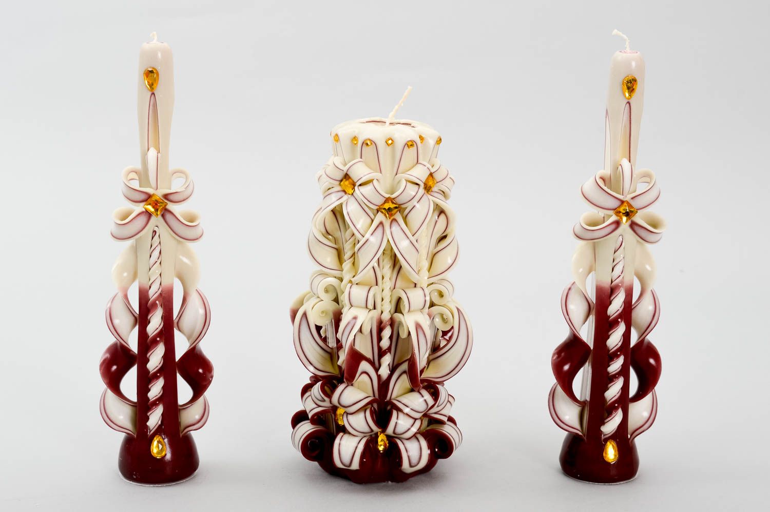 Handmade Kerzen Geschenk Deko Kerzen 3 Stück Wachs Kerzen Hochzeit Accessoires foto 3